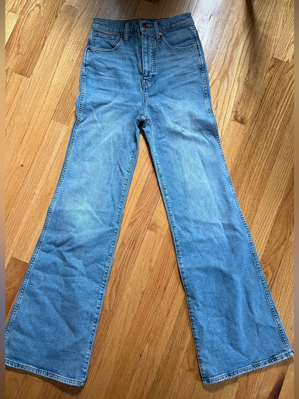 Madewell Light Blue High-Rise Flare Leg Jeans